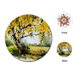 Landscape Painting Meadow Garden Playing Cards Single Design (Round) Front