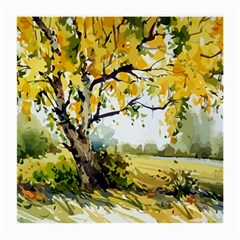 Landscape Painting Meadow Garden Medium Glasses Cloth (2 Sides)