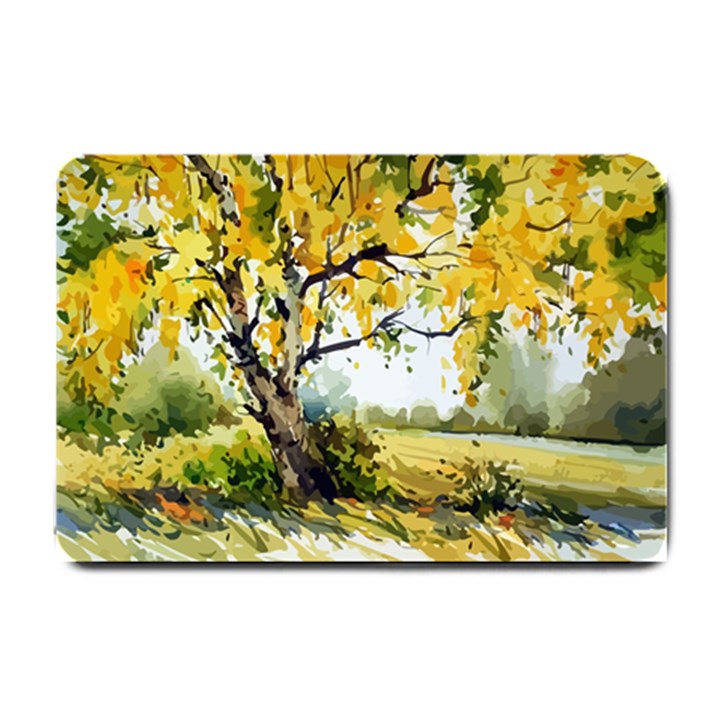 Landscape Painting Meadow Garden Small Doormat 