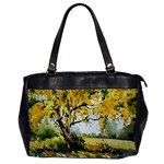 Landscape Painting Meadow Garden Oversize Office Handbag Front