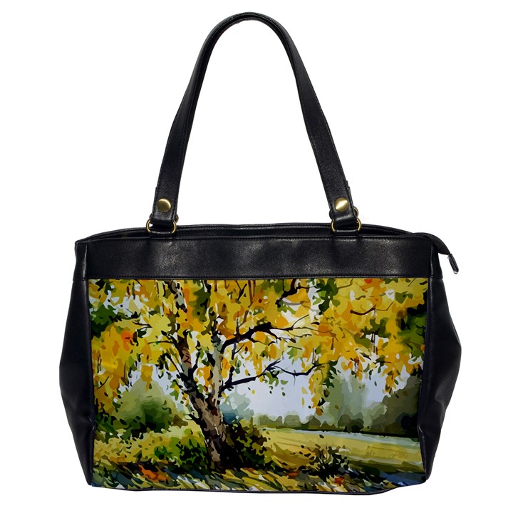 Landscape Painting Meadow Garden Oversize Office Handbag