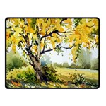 Landscape Painting Meadow Garden Fleece Blanket (Small) 50 x40  Blanket Front