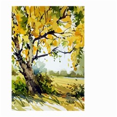 Landscape Painting Meadow Garden Small Garden Flag (two Sides) by Wegoenart