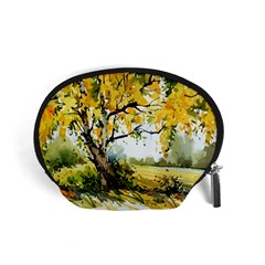 Landscape Painting Meadow Garden Accessory Pouch (small) by Wegoenart