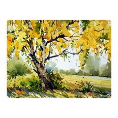 Landscape Painting Meadow Garden Double Sided Flano Blanket (mini)  by Wegoenart