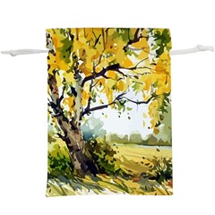 Landscape Painting Meadow Garden  Lightweight Drawstring Pouch (xl) by Wegoenart