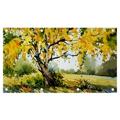 Landscape Painting Meadow Garden Banner And Sign 7  X 4 