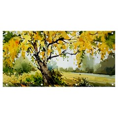 Landscape Painting Meadow Garden Banner And Sign 8  X 4 