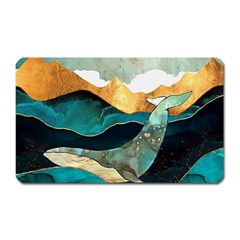 Ocean Whale Painting Sea Undersea Magnet (rectangular) by Wegoenart