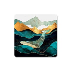 Ocean Whale Painting Sea Undersea Square Magnet by Wegoenart