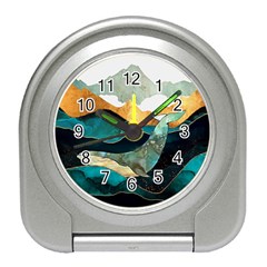 Ocean Whale Painting Sea Undersea Travel Alarm Clock by Wegoenart