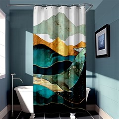 Ocean Whale Painting Sea Undersea Shower Curtain 36  X 72  (stall)  by Wegoenart