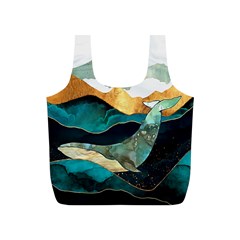 Ocean Whale Painting Sea Undersea Full Print Recycle Bag (s) by Wegoenart