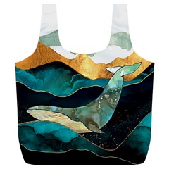 Ocean Whale Painting Sea Undersea Full Print Recycle Bag (xl) by Wegoenart