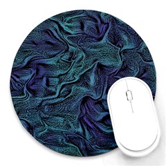 Abstract Waves Background Texture Wave Round Mousepads by Wegoenart