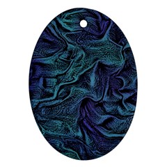 Abstract Waves Background Texture Wave Ornament (oval) by Wegoenart