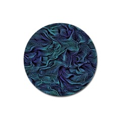 Abstract Waves Background Texture Wave Magnet 3  (round) by Wegoenart