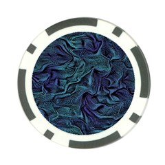 Abstract Waves Background Texture Wave Poker Chip Card Guard by Wegoenart