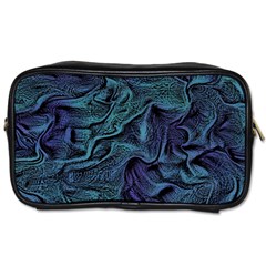 Abstract Waves Background Texture Wave Toiletries Bag (one Side) by Wegoenart