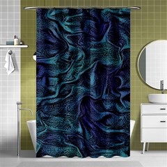 Abstract Waves Background Texture Wave Shower Curtain 48  X 72  (small)  by Wegoenart