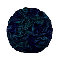 Abstract Waves Background Texture Wave Standard 15  Premium Round Cushions by Wegoenart