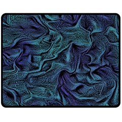 Abstract Waves Background Texture Wave Double Sided Fleece Blanket (medium)  by Wegoenart