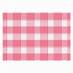 Pink And White Plaids Large Glasses Cloth (2 Sides) by ConteMonfrey