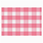 Pink and white plaids Large Glasses Cloth (2 Sides) Front