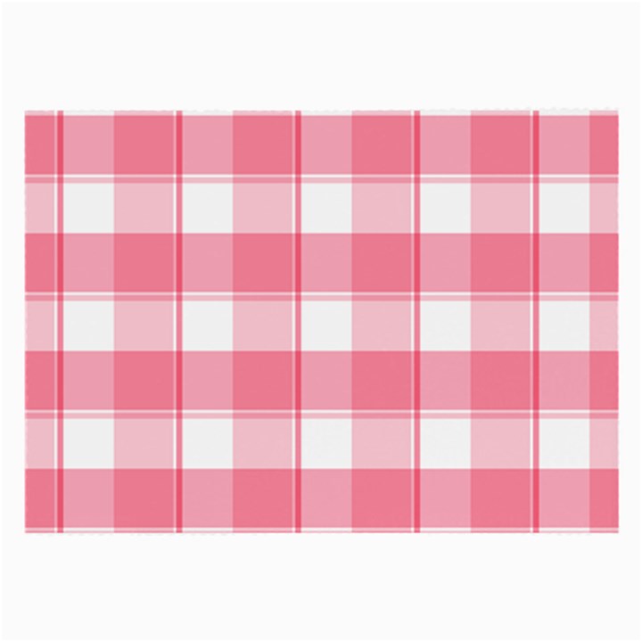 Pink and white plaids Large Glasses Cloth (2 Sides)