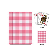 Pink And White Plaids Playing Cards Single Design (mini) by ConteMonfrey