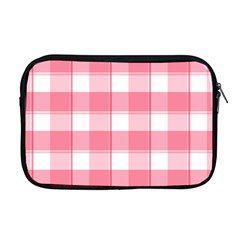 Pink And White Plaids Apple Macbook Pro 17  Zipper Case by ConteMonfrey