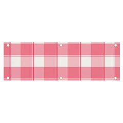 Pink And White Plaids Banner And Sign 6  X 2 