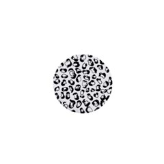 Black And White Leopard Print Jaguar Dots 1  Mini Buttons by ConteMonfrey