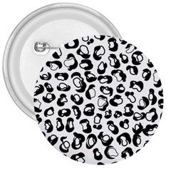 Black And White Leopard Print Jaguar Dots 3  Buttons by ConteMonfrey