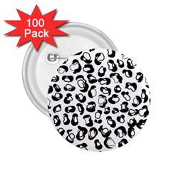 Black And White Leopard Print Jaguar Dots 2 25  Buttons (100 Pack)  by ConteMonfrey