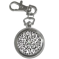 Black And White Leopard Print Jaguar Dots Key Chain Watches by ConteMonfrey