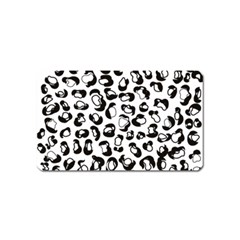 Black And White Leopard Print Jaguar Dots Magnet (name Card) by ConteMonfrey