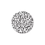 Black And White Leopard Print Jaguar Dots Golf Ball Marker (10 pack) Front