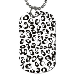 Black And White Leopard Print Jaguar Dots Dog Tag (two Sides) by ConteMonfrey