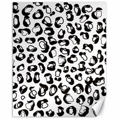 Black And White Leopard Print Jaguar Dots Canvas 16  X 20  by ConteMonfrey