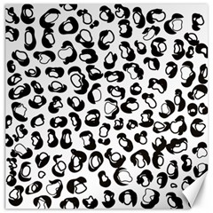 Black And White Leopard Print Jaguar Dots Canvas 20  X 20  by ConteMonfrey