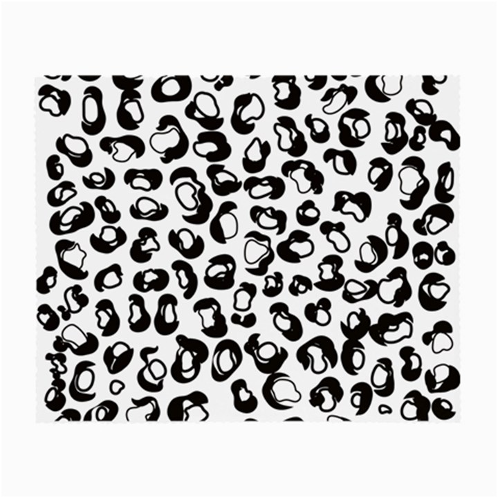 Black And White Leopard Print Jaguar Dots Small Glasses Cloth (2 Sides)