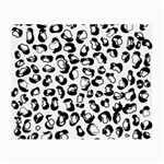 Black And White Leopard Print Jaguar Dots Small Glasses Cloth (2 Sides) Back