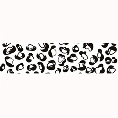 Black And White Leopard Print Jaguar Dots Large Bar Mats by ConteMonfrey