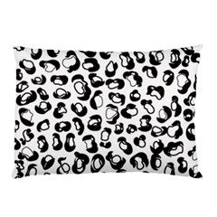 Black And White Leopard Print Jaguar Dots Pillow Case by ConteMonfrey