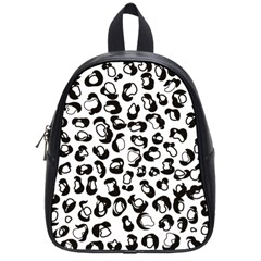 Black And White Leopard Print Jaguar Dots School Bag (small) by ConteMonfrey