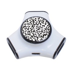 Black And White Leopard Print Jaguar Dots 3-port Usb Hub by ConteMonfrey