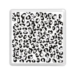 Black And White Leopard Print Jaguar Dots Memory Card Reader (square) by ConteMonfrey