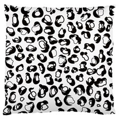 Black And White Leopard Print Jaguar Dots Large Cushion Case (one Side) by ConteMonfrey