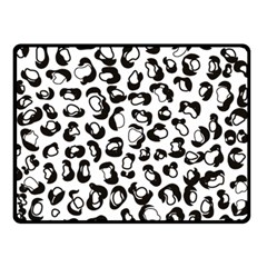 Black And White Leopard Print Jaguar Dots Double Sided Fleece Blanket (small)  by ConteMonfrey